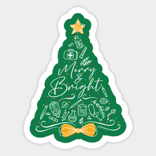 Nurse Christmas Tree Sticker